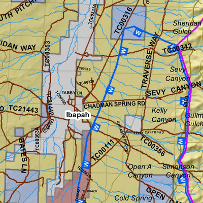 West Desert, Deep Creek Utah Elk Hunting Unit Map with Land Ownership and Concentrations