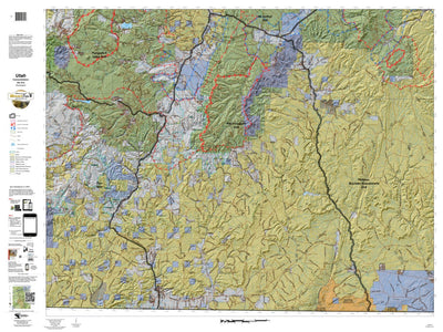 Paunsaugunt Utah Elk Hunting Unit Map with Land Ownership and Concentrations
