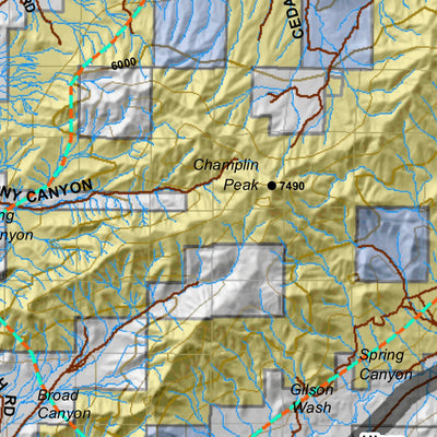 West Desert, East Utah Elk Hunting Unit Map with Land Ownership and Concentrations