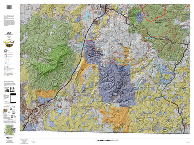 Zion Utah Elk Hunting Unit Map with Land Ownership and Concentrations