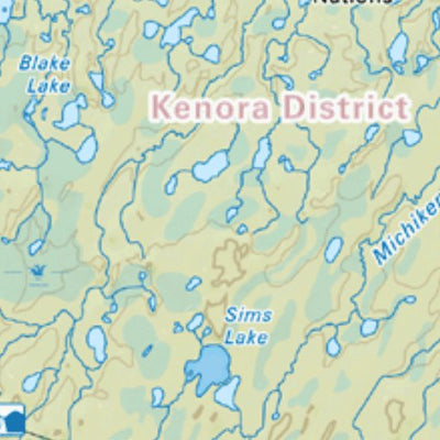 Map77 Wunnummin Lake - Northwestern Ontario