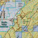 Central Mtns, San Rafael (Cent) UT Mule Deer Hunting Unit Map with Land Ownership and Concentrations