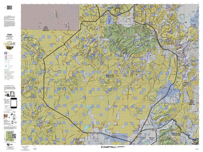 West Desert Vernon Utah Mule Deer Hunting Unit Map with Land Ownership and Concentrations