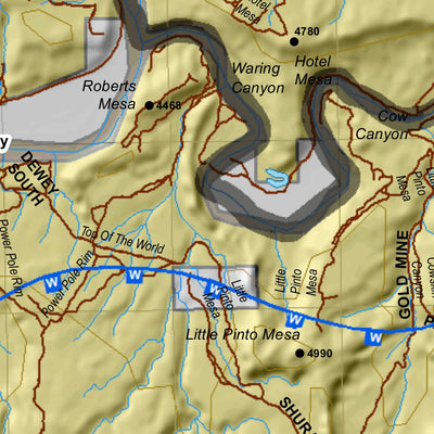 La Sal, Dolores Triangle Utah Mule Deer Hunting Unit Map with Land Ownership and Concentrations