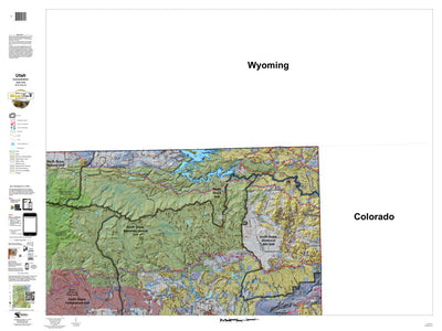 North Slope Utah Mule Deer Hunting Unit Map with Land Ownership and Concentrations