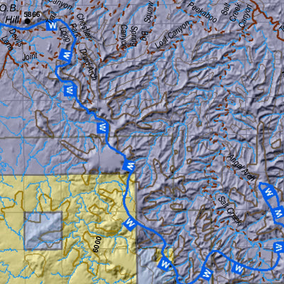 San Juan, Elk Ridge Utah Mule Deer Hunting Unit Map with Land Ownership and Concentrations