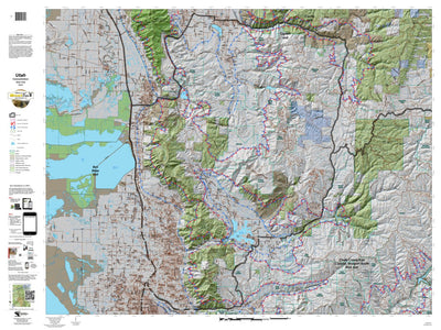 Ogden Utah Mule Deer Hunting Unit Map with Land Ownership and Concentrations
