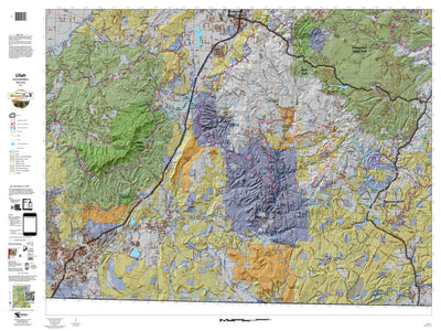 Zion Utah Mule Deer Hunting Unit Map with Land Ownership and Concentrations