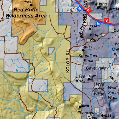 Zion Utah Mule Deer Hunting Unit Map with Land Ownership and Concentrations