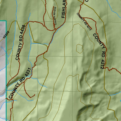 Pleateu, Fishlake Utah Mule Deer Hunting Unit Map with Land Ownership and Concentrations