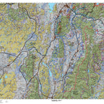Central Mtns, Nebo UT Mule Deer Hunting Unit Map with Land Ownership and Concentrations