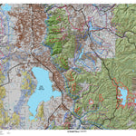 Wasatch Mtns, West Utah Mule Deer Hunting Unit Map with Land Ownership and Concentrations