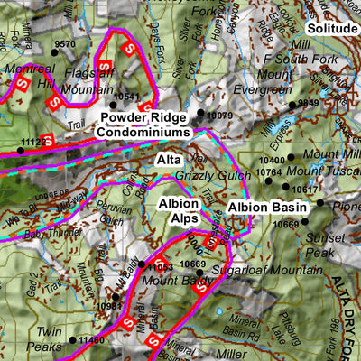 Wasatch Mtns, West Utah Mule Deer Hunting Unit Map with Land Ownership and Concentrations