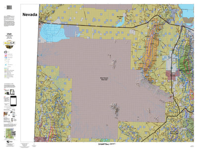 West Desert (N) Utah Mule Deer Hunting Unit Map with Land Ownership and Concentrations