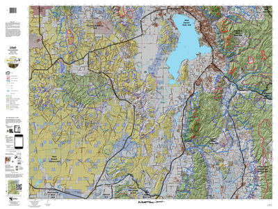 West Desert, Tintic Utah Mule Deer Hunting Unit Map with Land Ownership and Concentrations