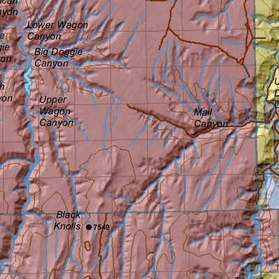 Book Cliffs Utah Mule Deer Hunting Unit Map with Land Ownership