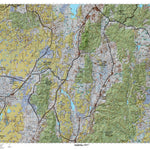 Central Mtns, Nebo Utah Mule Deer Hunting Unit Map with Land Ownership