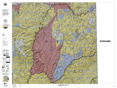 Book Cliffs NORTH Utah Mule Deer Hunting Unit Map with Land Ownership