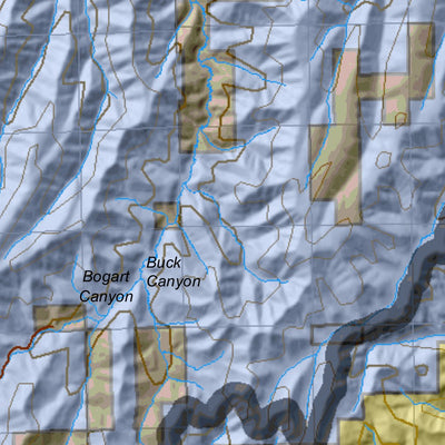 Book Cliffs SOUTH Utah Mule Deer Hunting Unit Map with Land Ownership
