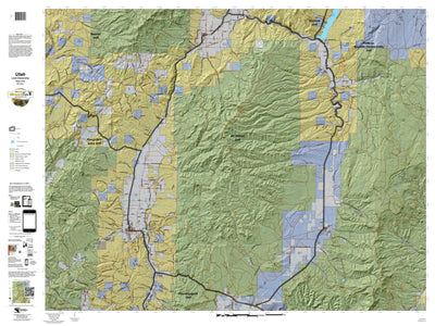 Mt Dutton Utah Mule Deer Hunting Unit Map with Land Ownership