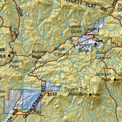 Pine Valley Utah Mule Deer Hunting Unit Map with Land Ownership