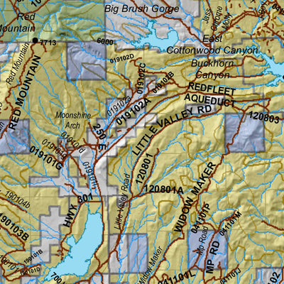 North Slope Utah Mule Deer Hunting Unit Map with Land Ownership