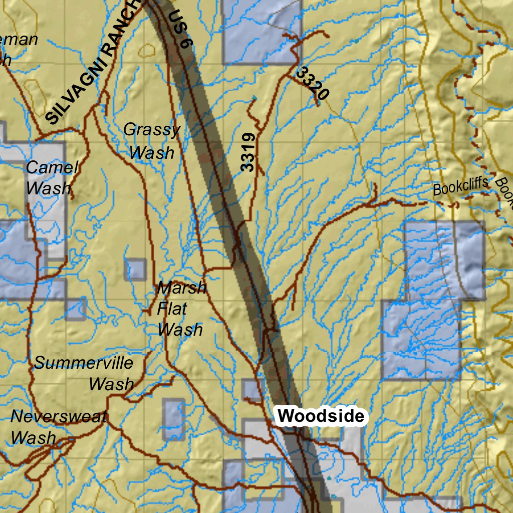 Nine Mile (S) Utah Mule Deer Hunting Unit Map with Land Ownership by
