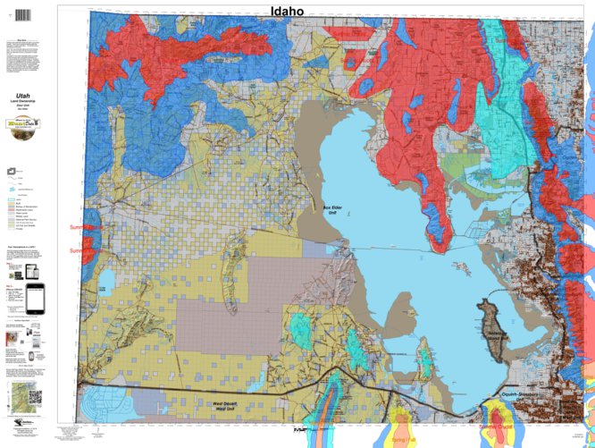 Box Elder Utah Mule Deer Hunting Unit Map with Land Ownership and ...