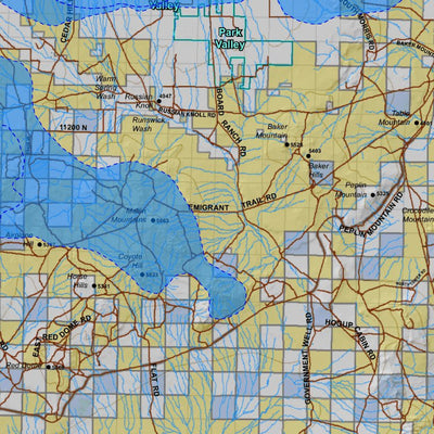 Box Elder Utah Mule Deer Hunting Unit Map with Land Ownership and Concentrations