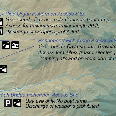Tackle Shop Beaverhead Rvr. Fishing Map - Montana