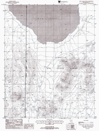 NV-MUD LAKE SOUTH: Authoritative US Topos 1987