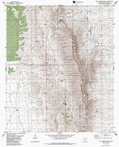 NM-SAN ANDRES PEAK: Authoritative US Topos 1981