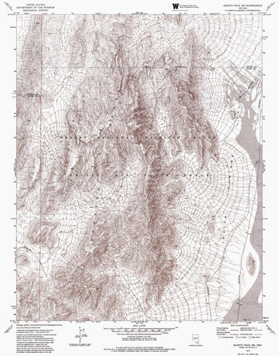 NV-QUARTZ PEAK SW: Authoritative US Topos 1972