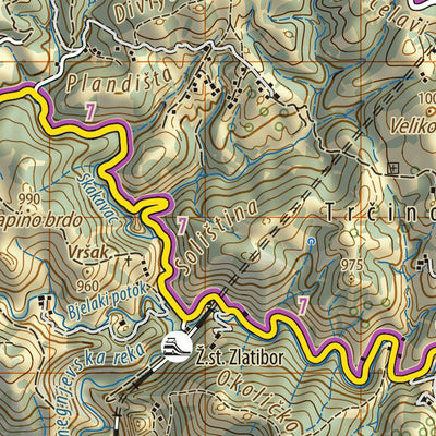 Zlatibor mountaineering map
