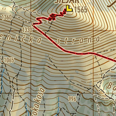 Rtanj mountaineering map