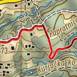 Bukulja mountaineering map