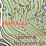 Avala mountaineering map