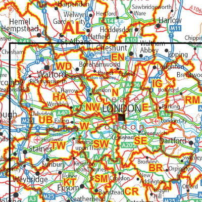 XYZ UK Postcode Areas & Roads - (AR5)