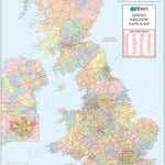 XYZ UK Postcode Area Map - (AR2) - Political
