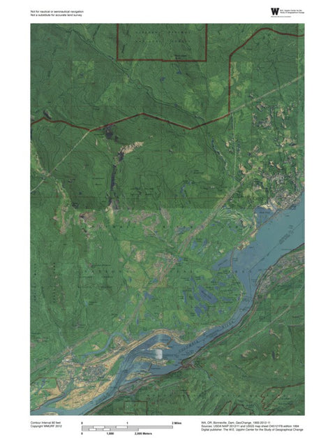 WA-OR-Bonneville Dam: GeoChange 1993-2012-11