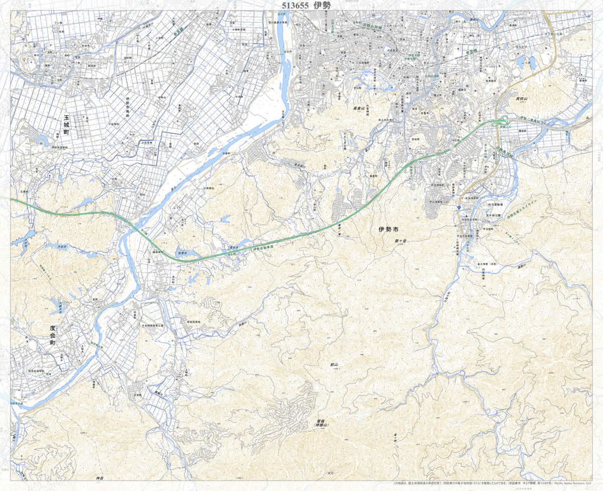 513655 伊勢 （いせ Ise）, 地形図 Map by Pacific Spatial Solutions, Inc. | Avenza ...