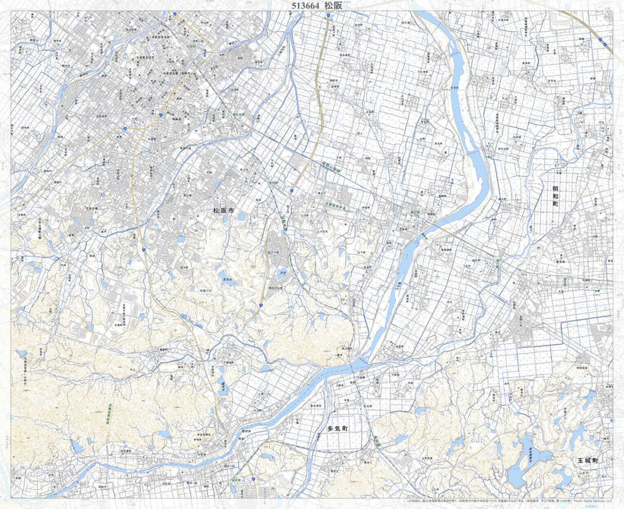 513664 松阪 （まつさか Matsusaka）, 地形図 Map by Pacific Spatial