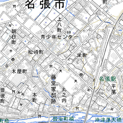 513670 名張 （なばり Nabari）, 地形図