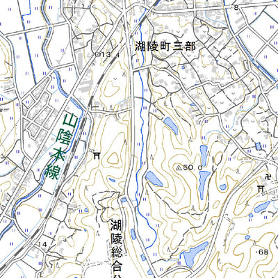 523275 神西湖 （じんざいこ Jinzaiko）, 地形図