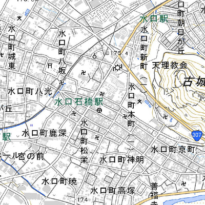 523631 水口 （みなくち Minakuchi）, 地形図