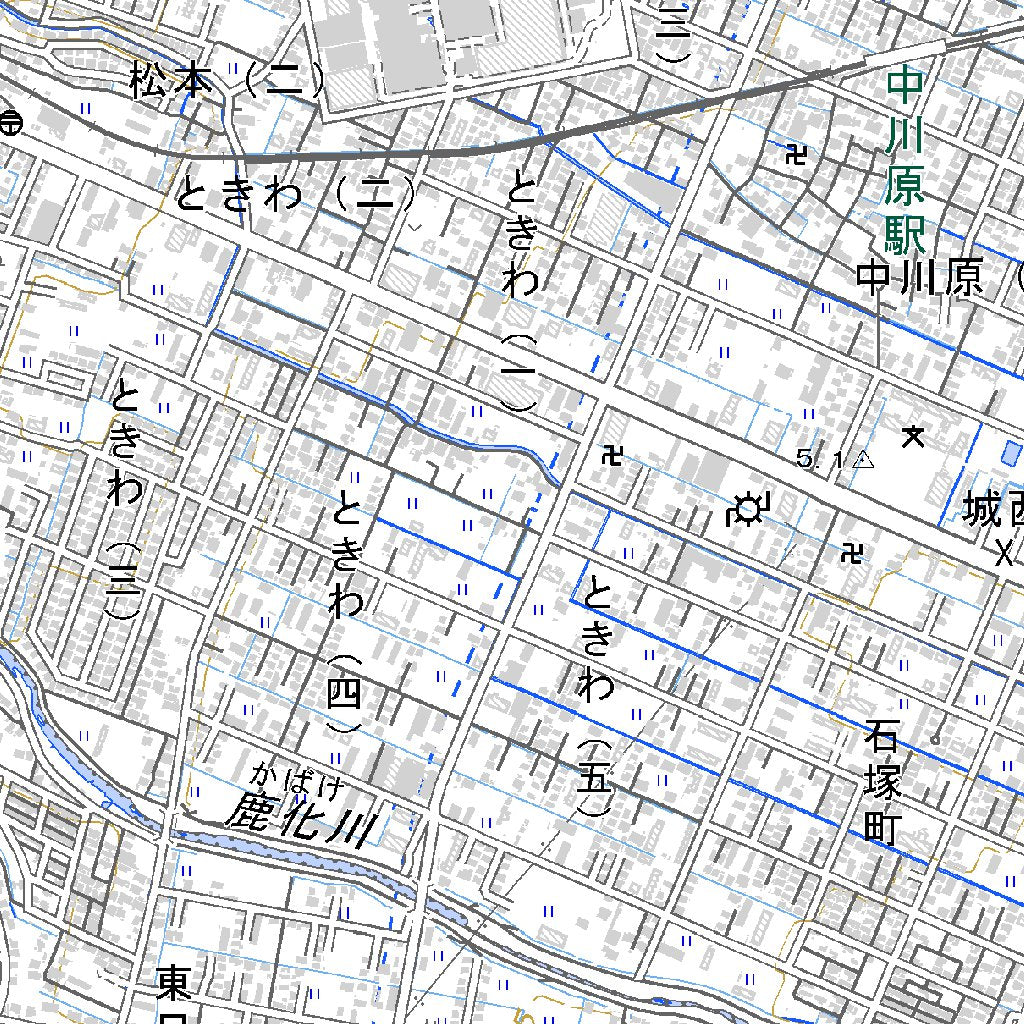 523634 四日市西部 （よっかいちせいぶ Yokkaichiseibu）, 地形図 Map 