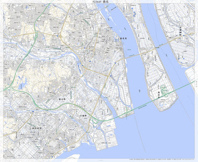 523645 桑名 （くわな Kuwana）, 地形図