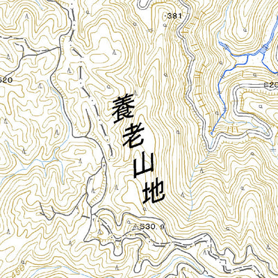 523664 駒野 （こまの Komano）, 地形図