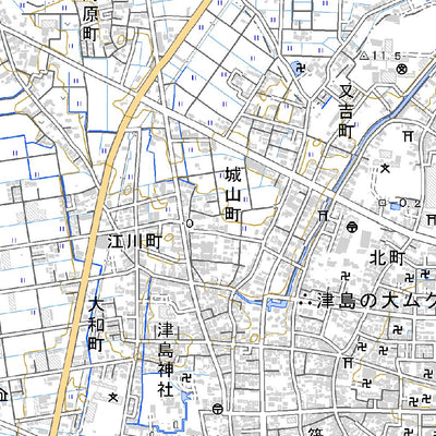 523665 津島 （つしま Tsushima）, 地形図