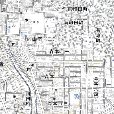 523676 一宮 （いちのみや Ichinomiya）, 地形図